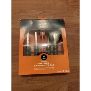 HYDE And EEK 4 Piece Pumpkin Deluxe Carving Tools Black